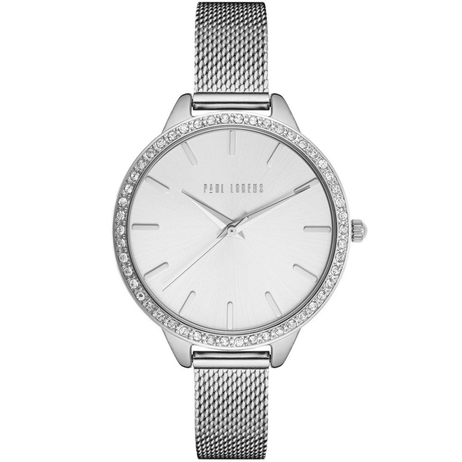 Zegarek Damski Paul Lorens PL11312B2-3C1 na bransolecie mesh w kolorze Srebrny/Srebrny o szerokości 12/12mm