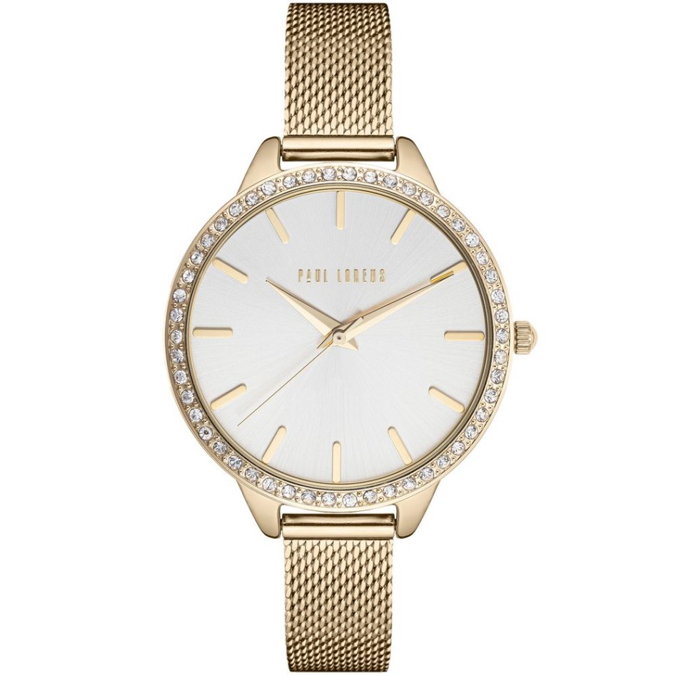 Zegarek Damski Paul Lorens PL11312B2-3D1 na bransolecie mesh w kolorze Złoty/Złoty o szerokości 12/12mm