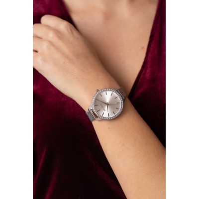 Zegarek Damski Paul Lorens PL11312B2-3C1 na bransolecie mesh w kolorze Srebrny/Srebrny o szerokości 12/12mm