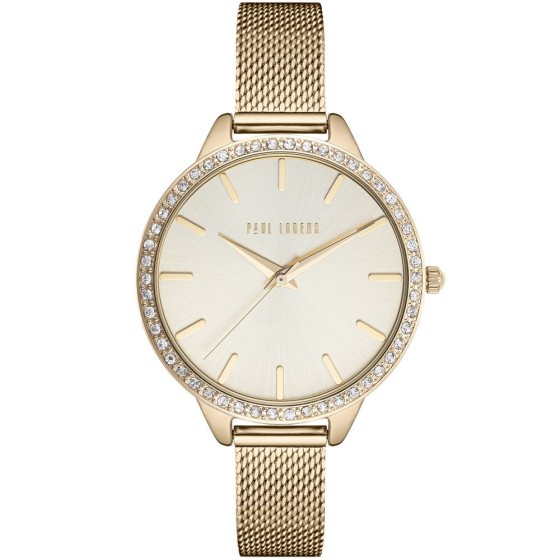 Zegarek Damski Paul Lorens PL11312B2-4D1 na bransolecie mesh w kolorze Złoty/Złoty o szerokości 12/12mm