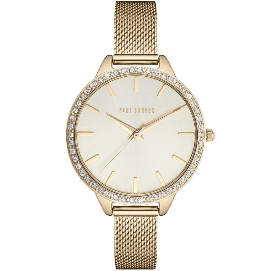 Zegarek Damski Paul Lorens PL11312B2-4D1 na bransolecie mesh w kolorze Złoty/Złoty o szerokości 12/12mm