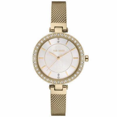 Zegarek Damski Paul Lorens PL10995B-3D1 na bransolecie mesh w kolorze Złoty/Złoty o szerokości 10/10mm