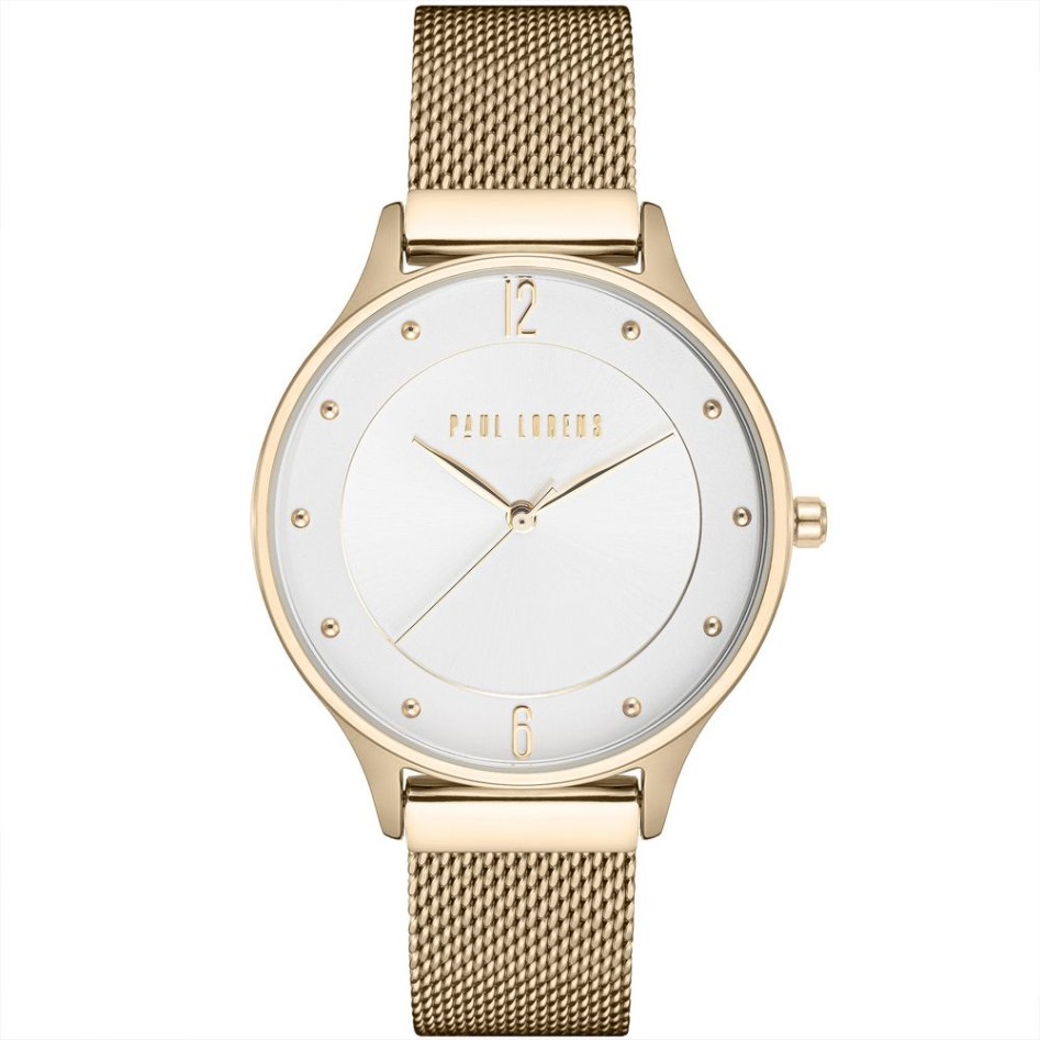 Zegarek Damski Paul Lorens PL10317B9-3D1 na bransolecie mesh w kolorze Złoty/Złoty o szerokości 16/16mm