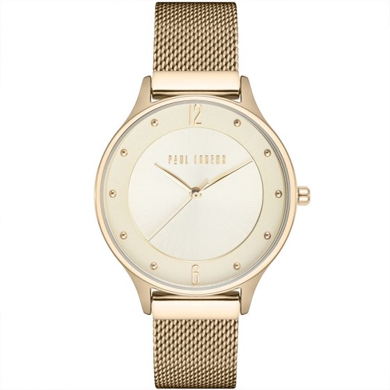 Zegarek Damski Paul Lorens PL10317B9-4D1 na bransolecie mesh w kolorze Złoty/Złoty o szerokości 16/16mm