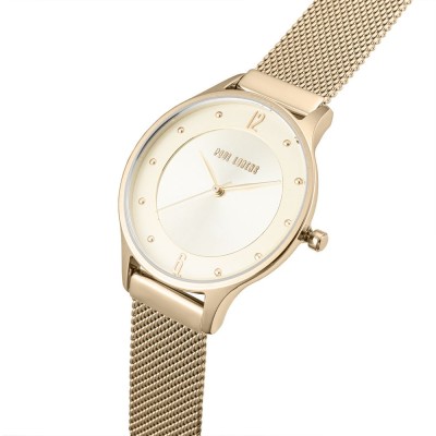 Zegarek Damski Paul Lorens PL10317B9-4D1 na bransolecie mesh w kolorze Złoty/Złoty o szerokości 16/16mm
