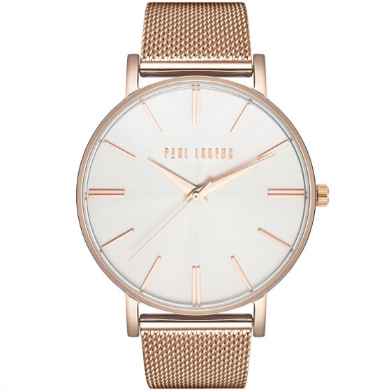 Zegarek Damski Paul Lorens PL10401B-3D3 na bransolecie mesh w kolorze Różowe Złoto/Różowe Złoto o szerokości 20/18mm