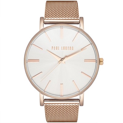 Zegarek Damski Paul Lorens PL10401B-3D3 na bransolecie mesh w kolorze Różowe Złoto/Różowe Złoto o szerokości 20/18mm