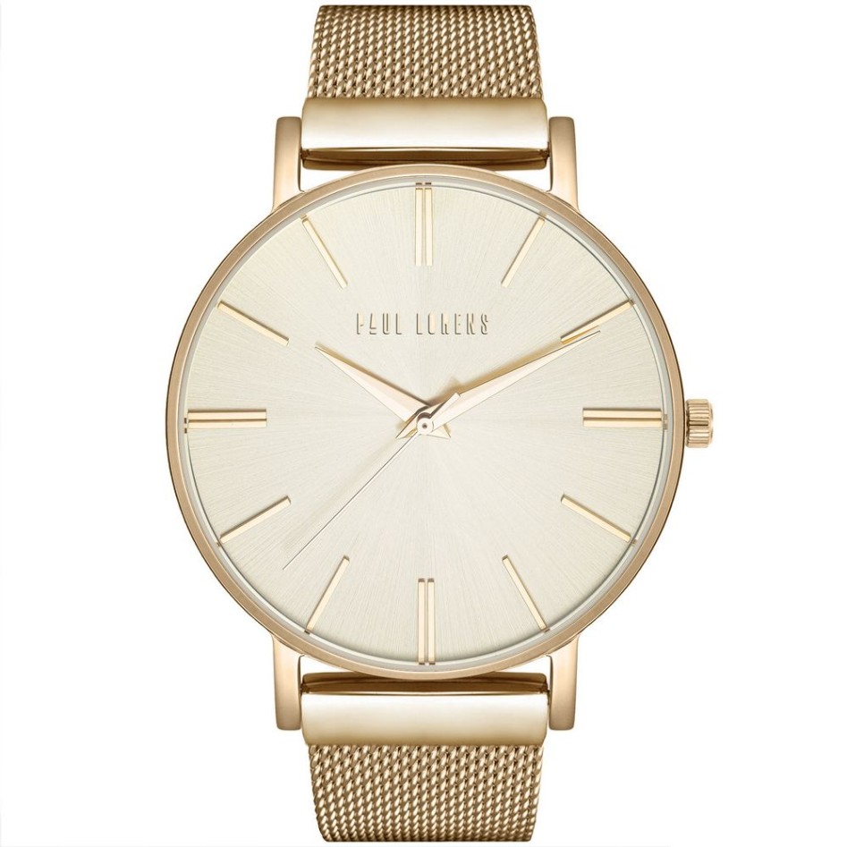 Zegarek Damski Paul Lorens PL10401B-4D1 na bransolecie mesh w kolorze Złoty/Złoty o szerokości 20/18mm