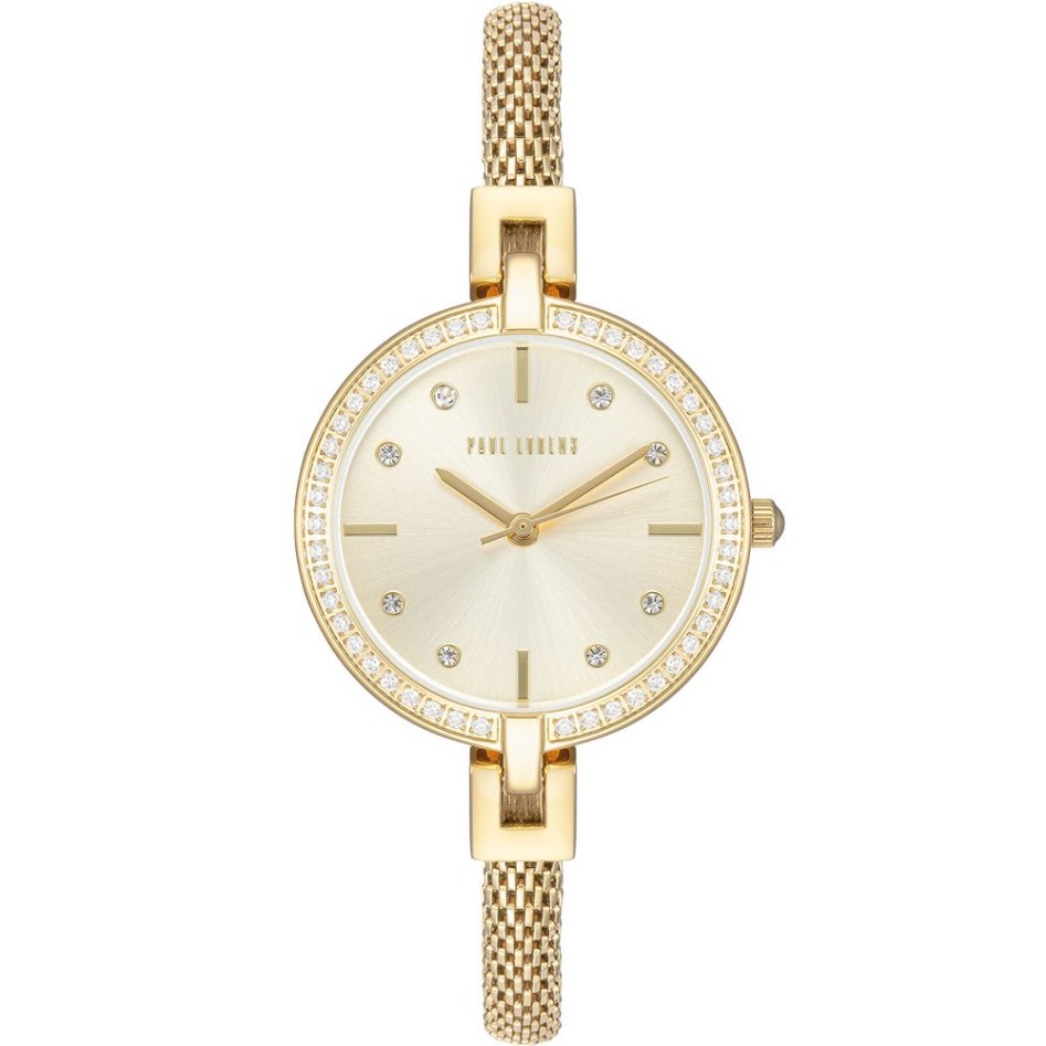 Zegarek Damski Paul Lorens PL10665B-4D1 na bransolecie mesh w kolorze Złoty/Złoty o szerokości 8mm