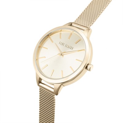Zegarek Damski Paul Lorens PL10296B-4D1 na bransolecie mesh w kolorze Złoty/Złoty o szerokości 12mm