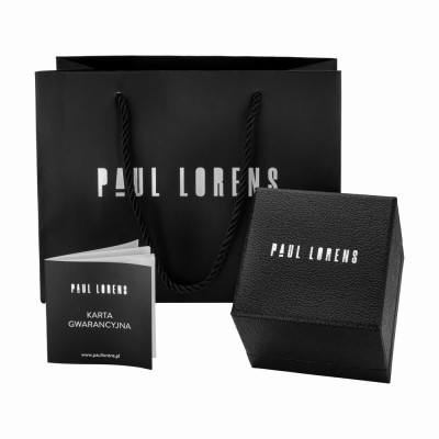 Zegarek Męski Paul Lorens PL20010A-1B3-2 na pasku skórzanym w kolorze Czarny/Brązowy o szerokości 22/20mm