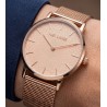 Zegarek Damski Paul Lorens PL8709B2-3D3 na bransolecie mesh w kolorze Różowe Złoto/Różowe Złoto o szerokości 22/20mm