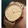 Zegarek Damski Paul Lorens PL8709B2-4D1 na bransolecie mesh w kolorze Złoty/Złoty o szerokości 22/20mm