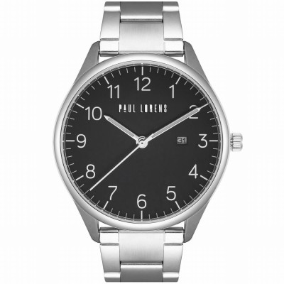Zegarek Męski Paul Lorens PL1273B2-1C1 na bransolecie stalowej w kolorze Srebrny/Srebrny o szerokości 22/20mm