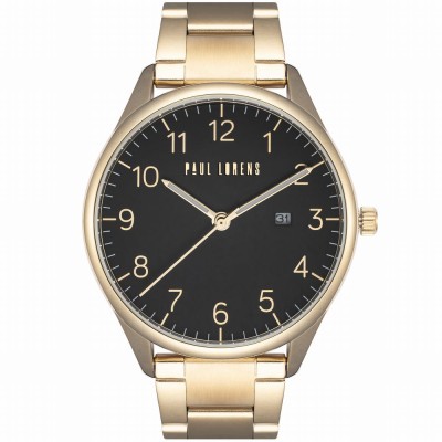 Zegarek Męski Paul Lorens PL1273B2-1D1 na bransolecie stalowej w kolorze Złoty/Złoty o szerokości 22/20mm