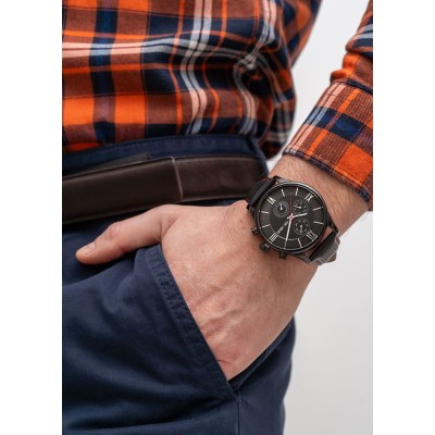 Men's on a natural leather strap PL11652A6-1A3